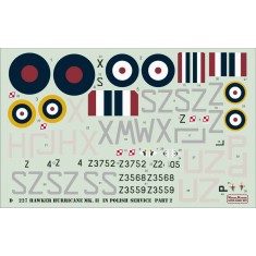 1/72 Hawker Hurricane Mk.II/IV in Polish service part 2 Decals
