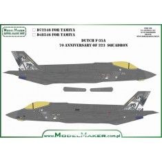 1/72 Dutch AF F-35A 70th Anniversary of 323 Squadron Decal