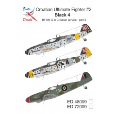 1/48 Croatian Ultimate Fighter #2 - Black 4 - Bf 109 G in Croatian service - part 2 (decal)