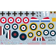 1/48 Captured Emil #1 -captured Bf 109 E-3 W.Nr 1304 (decal)