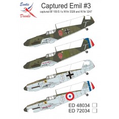 1/48 Captured Bf 109 E-1 Decals (W.Nr 3326 & 3247, Captured Emil #3)