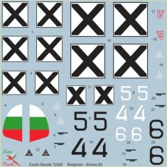 1/72 Bulgarian Arrows #2 - Bf 109 E-3a in Bulgarian service - part 2 (decal)