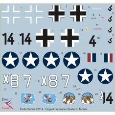 1/72 Irmgard - American Gustav in Tunisia - captured Me 109G-2 W.Nr.10605 (decal)