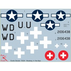1/72 Mustang in the Alps - P-51B-10-NA (42-106438) tested by Swiss AF (decal)