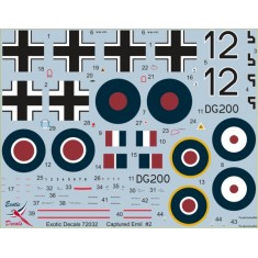1/72 Captured Emil #2 -captured Bf 109 E-4/B W.Nr 4101 (decal)