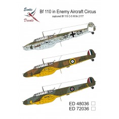 1/72 Captured Bf 110 C-5 W.Nr 2177 Decals (Enemy Aircraft Circus)