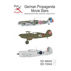 1/72 Bf 109D, Avia B.534 & Curtiss H-75A-1 Decals (German Propaganda Movie Stars)