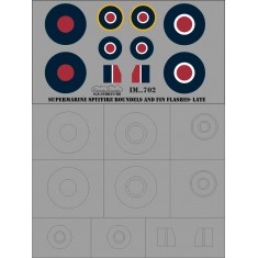 1/32 Supermarine Spitfire Roundels and Fin Flashes - LATE (masks)