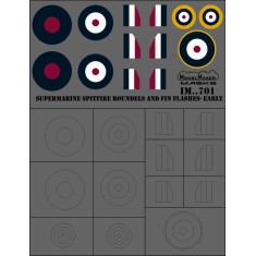1/48 Supermarine Spitfire Roundels and Fin Flashes - EARLY (masks)