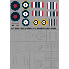1/72 HAWKER HURRICANE Roundels and Fin Flashes -EARLY (masks)