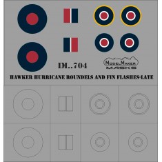 1/72 HAWKER HURRICANE Roundels and Fin Flashes -LATE (masks)