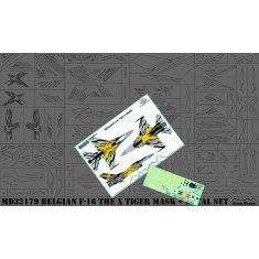1/32 Belgian F-16 The X Tiger decals + Masks set (mask and decal)