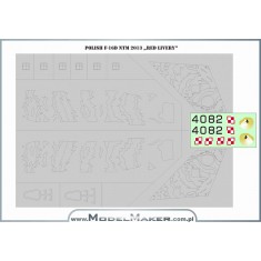 1/48 Polish F-16D NTM 2013 ''Red Livery'' Masks and Decals Set