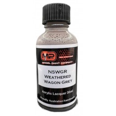 Acrylic Lacquer Paint - NSWGR Weathered Wagon Grey (30ml)