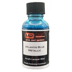 Acrylic Lacquer Paint - Atlantis Blue Metallic (30ml)