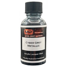 Acrylic Lacquer Paint - Cyber Grey Metallic (30ml)