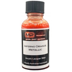 Acrylic Lacquer Paint - Inferno Orange Metallic (30ml)