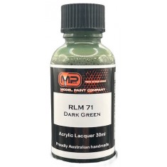 Acrylic Lacquer Paint - Flat RLM 71 Dark Green (30ml)