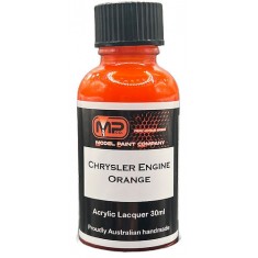 Acrylic Lacquer Paint - Chrysler Engine Orange (30ml)