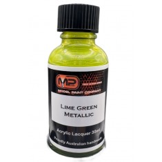 Acrylic Lacquer Paint - Lime Green Metallic (30ml)