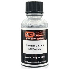 Acrylic Lacquer Paint - Arctic Silver Metallic (30ml)