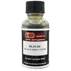Acrylic Lacquer Paint - RLM 66 Black Grey Flat 1938 (30ml)