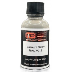 Acrylic Lacquer Paint - Basalt Grey RAL7012 Flat (30ml)