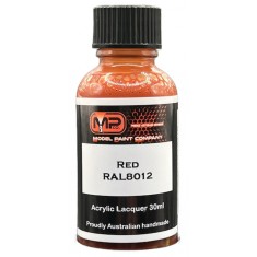 Acrylic Lacquer Paint - Red RAL8012 Flat (30ml)