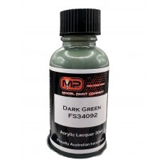 Acrylic Lacquer Paint - Dark Green FS34092 Flat (30ml)