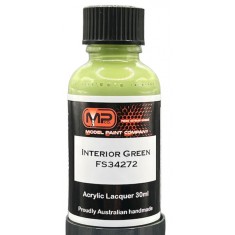 Acrylic Lacquer Paint - WWII Italian Interior Green Colour FS34272 Flat (30ml)