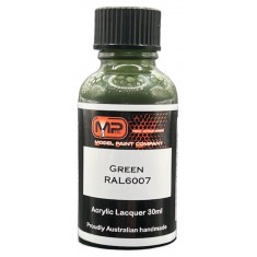 Acrylic Lacquer Paint - Green RAL6007 Flat (30ml)