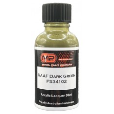 Acrylic Lacquer Paint - RAAF Dark Green FS34102 (30ml)