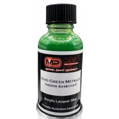 Acrylic Lacquer - Vivid Green Metallic (30ml)
