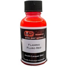 Acrylic Lacquer - Flaming Fluro Red (30ml)