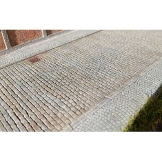 TT Scale Straight Street - Cobblestone (Road width: 59 mm)