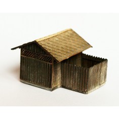 TT Scale Wooden Railway Toilet