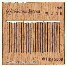 1/48 Wooden Fence Irregular Cut I (2 sheets)