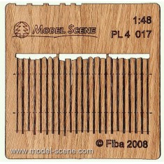 1/48 Wooden Fence Irregular Cut II (2 sheets)