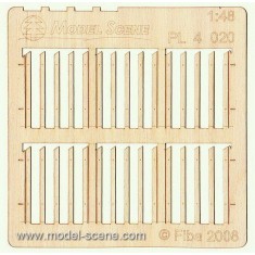 1/48 Stockade Fence Boards - Standard Size (2 sheets)
