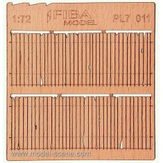 1/72 Plain Plank Cedar Fence - Rustic (2 sheets)