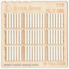 1/72 Stockade Fence Boards - Standard Size (2 sheets)