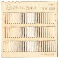HO Scale 1/87 Stockade Fence Boards - Wider Size Type 8