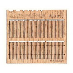 HO Scale 1/87 Wooden Fence Irregular Cut I. Type 16