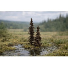Dry Spruces / Dead Trees Set (2pcs, heights approx. 7cm and 10cm)