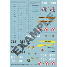 1/48 Mil Mi-24D/W Helicopter Decals & Canopy Paint Masks for Monogram kits