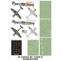 1/24 Messerschmitt Bf 109G-6 Paint Mask Vol.2 for Trumpeter (Canopy Masks +Insignia Masks)