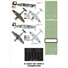 1/24 Messerschmitt Bf 109K-4 Paint Mask Vol.4 for Trumpeter (Canopy Masks +Insignia Masks)