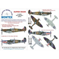 1/24 Supermarine Spitfire I Paint Mask for Airfix (Canopy Masks + Insignia Masks)