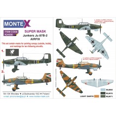 1/24 Junkers Ju 87B-2 Paint Mask for Airfix kit