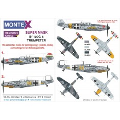 1/24 Messerschmitt Bf 109G-6 Paint Mask Vol.2 for Trumpeter kit